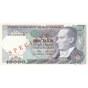 Turkey, 10.000 Lira, 1984, UNC, 7/2. Emission, p199, SPECIMEN