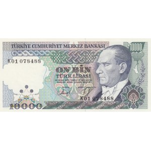 Turkey, 10.000 Lira, 1993, UNC, 7/4. Emission, p200, K01 first prefix