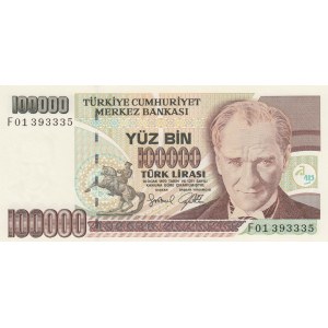 Turkey, 100.000 Lira, 1996, UNC, p205c, F01