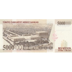 Turkey, 5.000.000 Lira, 1997, UNC, 7/1. Emission, p201b, M01 first prefix