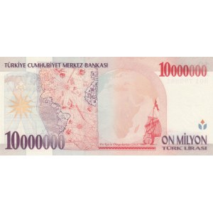 Turkey, 10.000.000 Lira, 1999, UNC, 7/1. Emission, p214, H01 first prefix