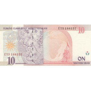 Turkey, 10 New Turkish Lira, 2005, UNC, 8. Emission, p218, RADAR
