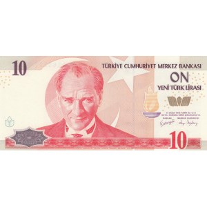 Turkey, 10 New Turkish Lira, 2005, UNC, 8. Emission, p218, RADAR