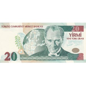 Turkey, 20 New Turkish Lira, 2005, UNC, 8. Emission, p219, Nice Number