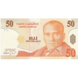 Turkey, 50 New Turkish Lira, 2005, UNC, 8/1. Emission, p220, F01ilk prefix
