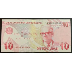 Turkey, 10 Lira, 2009, UNC, 9/1. Emission, p223a, RADAR
