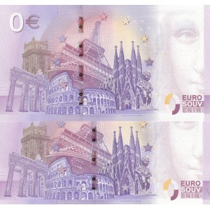Turkey, 0 Euro, 2019, UNC, FANTASY BANKNOTE, Kapalıçarşı- İstanbul (Total 2 banknotes)