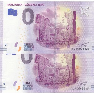 Turkey, 0 Euro, 2019, UNC, FANTASY BANKNOTE, Şanlıurfa- Göbeklitepe, (Total 2 banknotes)