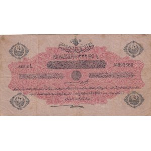 Turkey, Ottoman Empire, 1/2 Lİra, 1917, FINE (+), p98, Cavid /Hüseyin Cahid