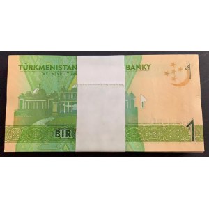 Turkmenistan, 1 Manat, 2014, UNC, p29b, BUNDLE