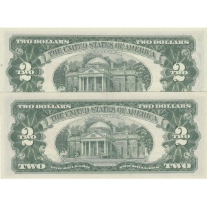 United States of America, 2 Dollars, 1963, UNC, p382a, p382b, (Total 2 banknotes)
