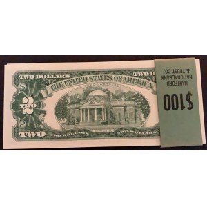 United States of America, 2 Dollars, 1963, UNC, p382a, (Total 28 consecutive banknotes)