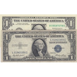 United States of America, 1 Dollar (2), 1935/1999, VF/UNC, p416D2e, p530, (Total 2 banknotes)
