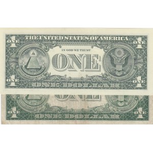United States of America, 1 Dollar (2), 1935/1999, VF/UNC, p416D2e, p530, (Total 2 banknotes)