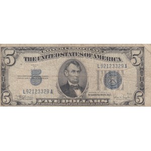 United States of America, 5 Dollars, 1934, FINE, p429Dc