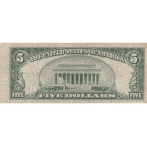 United States of America, 5 Dollars, 1934, FINE, p429Dc