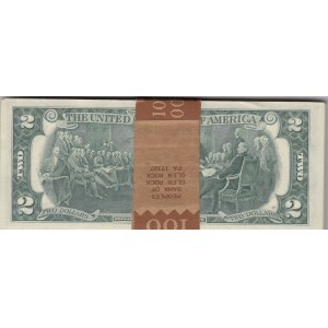 United States of America, 2 Dollars, 1976, UNC, p461, HALF BUNDLE