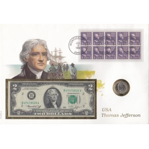 United States of America, 2 Dollars, 1976, UNC, p461, FOLDER