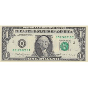 United States of America, 1 Dollar, 1988, UNC, p480, RADAR