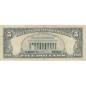 United States Of America, 5 Dollars, 1995, XF (+), p498