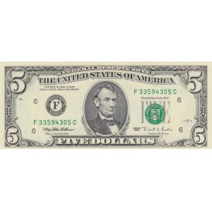 United States of America, 5 Dollars, 1995, UNC, p498