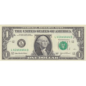 United States of America, 1 Dollar, 2003, UNC, p515, 6 DIGIT RADAR