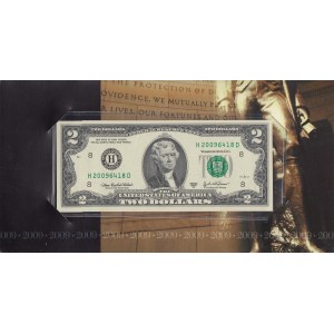 United States of America, 2 Dollars, 2003, UNC, p516b, FOLDER