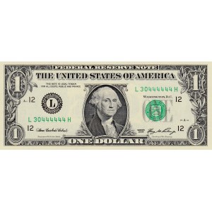United States of America, 1 Dollar, 2006, UNC, p523, 6 DIGIT RADAR