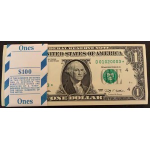 United States of America, 1 Dollar, 2009, UNC, p530, (Total 98 consecutive banknotes)