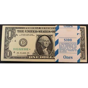 United States of America, 1 Dollar, 2009, UNC, p530, (Total 98 consecutive banknotes)