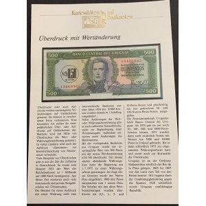 Uruguay, 500 Pesos, 1975, UNC, p54, FOLDER