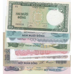 Vietnam, 20 Dong, 50 Dong (2), 100 Dong, 500 Dong, 1000 Dong (2) and 2000 Dong, 1985/1991, UNC, (Total 8 banknotes)