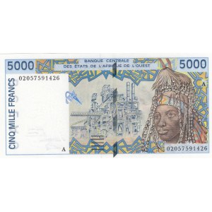 West African States, 5.000 Francs, 2002, UNC, p113Al