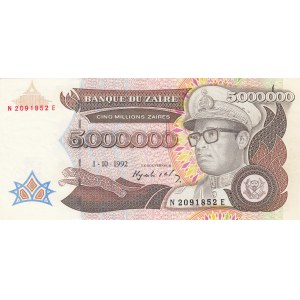Zaire, 5.000.000 Zaires, 1992, UNC, p46