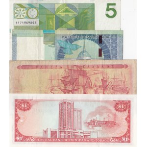 Mix Lot, 4 banknotes from different countries in condition of XF and UNC
