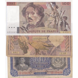 Mix Lot, 3 banknotes from different countries in condition of Fıne and xf