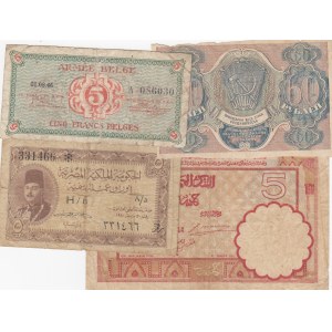 Mix Lot, Banknotes from 4 different countries in Fine to XF condition