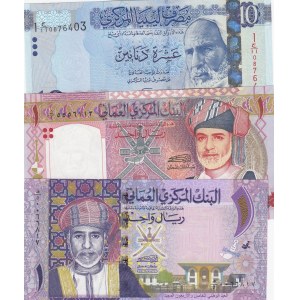 Mix Lot, Lot of 3 UNC banknotes from Oman and Libya