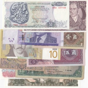 Mix Lot, 10 banknotes in different condition