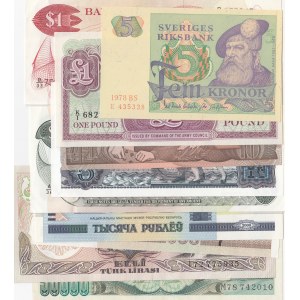 Mix Lot, 10 different banknotes in AUNC / UNC condition