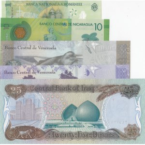 Mix Lot, Total 5 pcs UNC banknotes