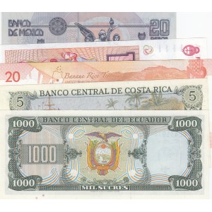 Mix Lot, 5 banknotes in whole UNC condition