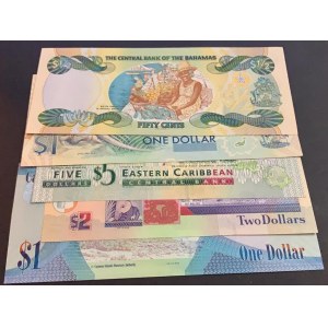 Mix Lot, 5 banknotes in whole UNC condition