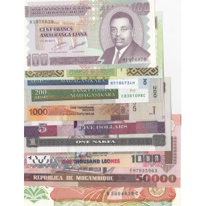 Mix Lot, 10 banknotes in whole UNC condition