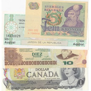 Mix Lot, 4 banknotes in whole UNC condition