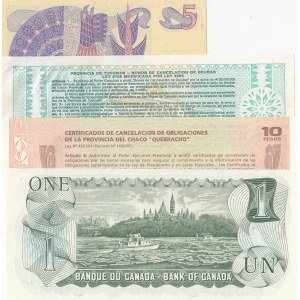 Mix Lot, 4 banknotes in whole UNC condition