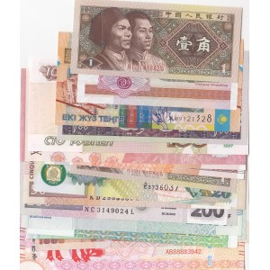 Mixed Lot of 18 UNC banknotes, many of which are different from each other