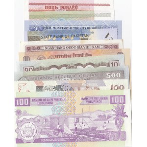 Mix Lot, 10 different banknotes in UNC condition