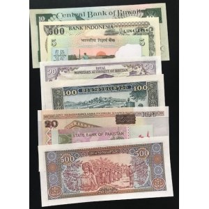 Mix Lot, 10 different banknotes in UNC condition