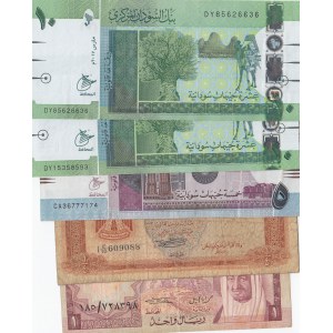 Mix Lot; Total  5 ARABIAN COUNTRIES banknotes